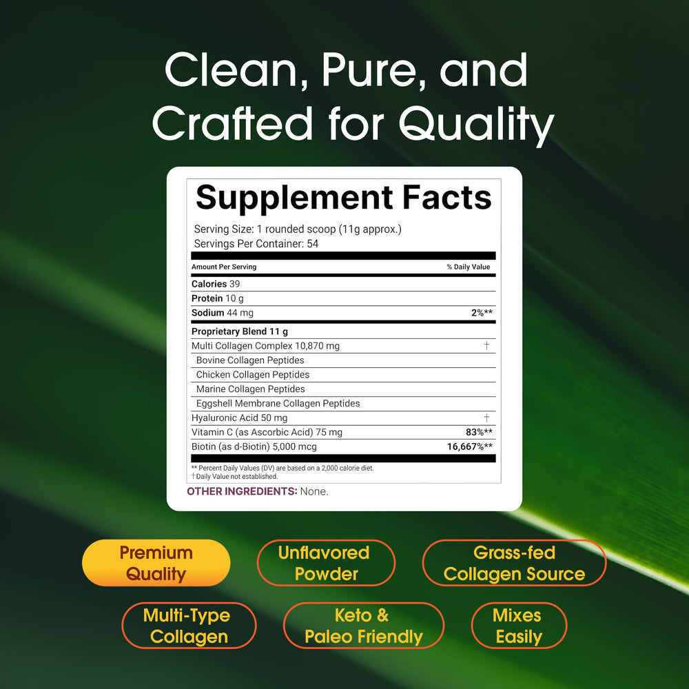 Measuring scoop with NatureBell collagen powder for convenient daily servings.