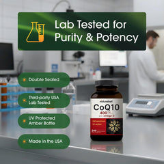 NatureBell CoQ10 Omega packaging back displays supplement facts.