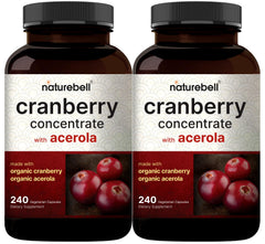 NatureBell cranberry acerola bottle with capsules for daily wellness