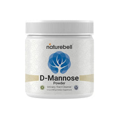 NatureBell D-Mannose powder jar highlights pure, filler-free formula for daily urinary wellness.