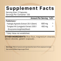 NatureBell Fadogia Agrestis capsules, convenient daily supplementation.