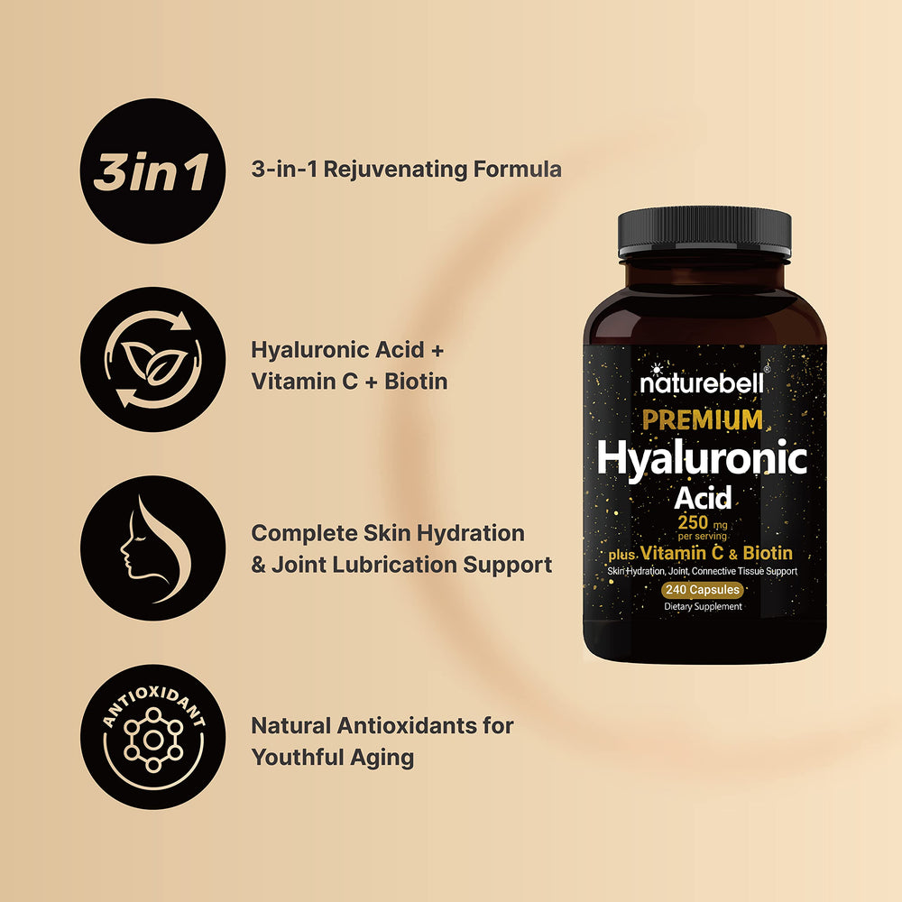 Label view of NatureBell 2-pack with vitamin C and biotin.
