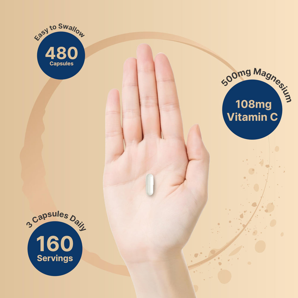 NatureBell magnesium citrate ingredient label and vitamin C detail