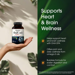 NatureBell Omega-3 wild-caught-source illustration showing mercury-free purification