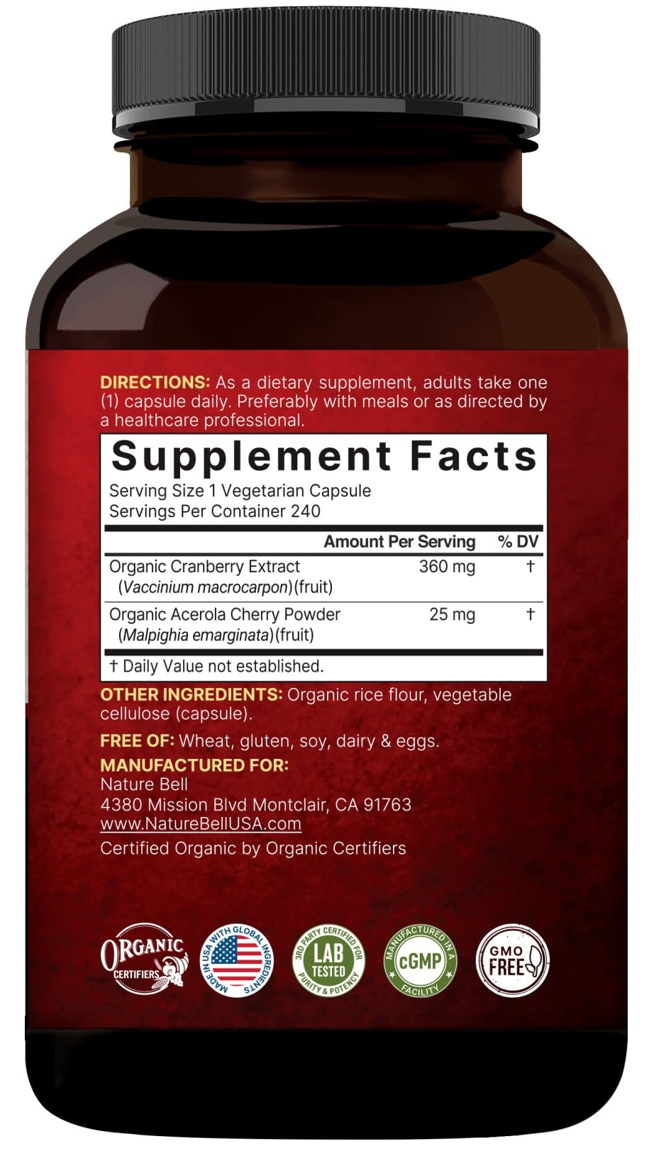 NatureBell packaging and bottle showcasing simple, one-capsule-per-day use