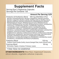NatureBell Probiotic capsules close-up featuring veggie capsules for convenient daily use.