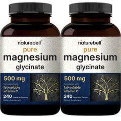 NatureBell magnesium glycinate bottle showing 500 mg capsules for gentle daily support