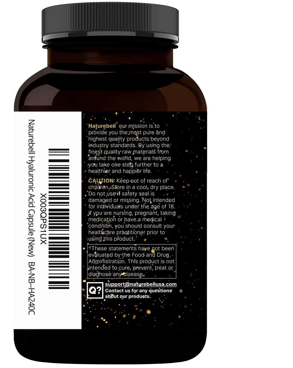 NatureBell product box and label detail for third-party testing.
