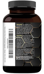 NatureBell zinc 100mg capsules closeup highlighting high-potency picolinate.