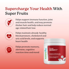 NatureCity True-Berry7 powder scoop suggests quick, convenient daily mixing.