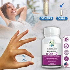 NatureGenX ADK10 plant-based capsules packaging signals eco-friendly design.
