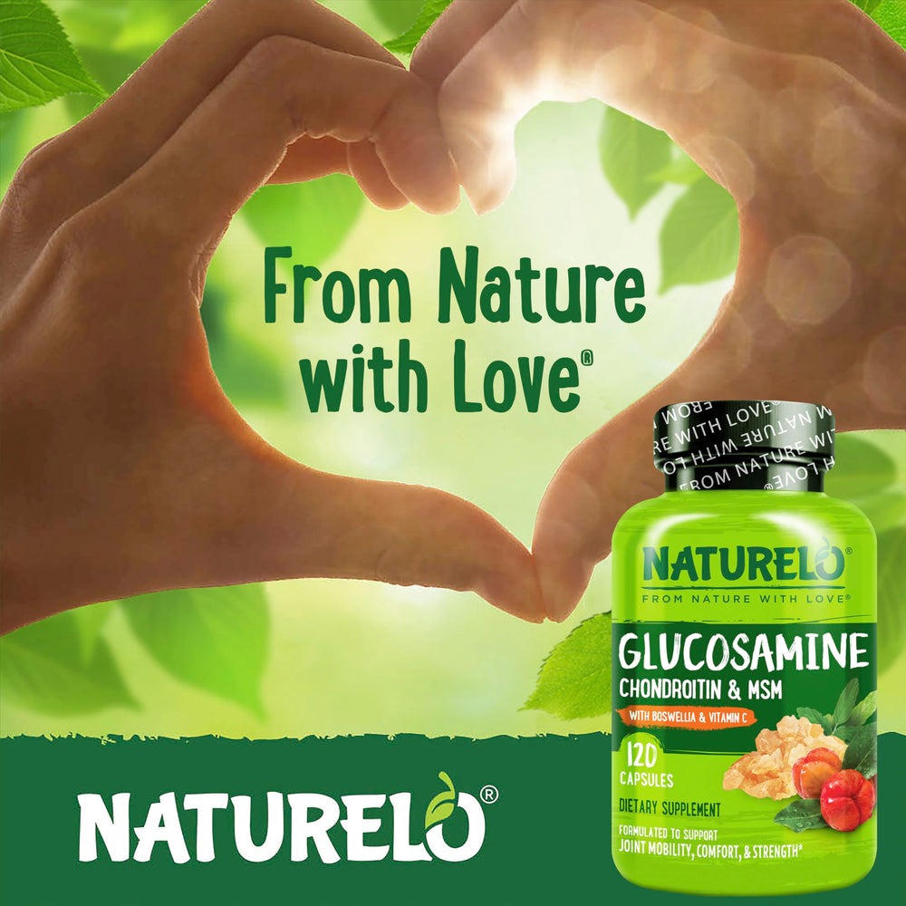 Naturelo Boswellia and Acerola vitamin C ingredient chart signals cartilage nourishment