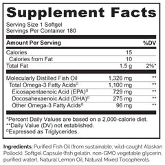 NATURELO Burpless Omega-3 softgels being poured for easy daily dosing