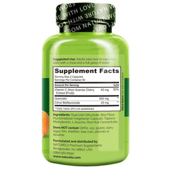 Naturelo Immune-Support Synergy packaging highlights vitamin C and quercetin collaboration for immune health.