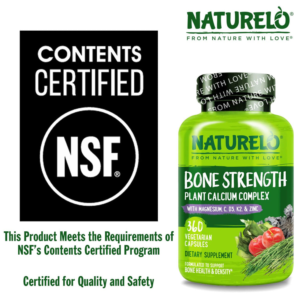 Naturelo marine algae calcium source information on the bottle