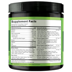 Naturelo Raw Greens no-sugar label pack — clean nutrition on the go