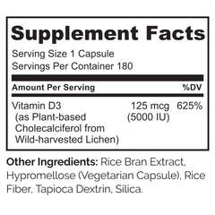 Box and bottle of Naturelo Vitamin D-5000 IU on a kitchen counter