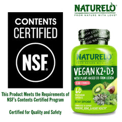 NATURELO clean-label packaging indicating vegan and gluten-free attributes.