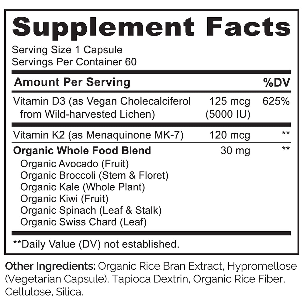 NATURELO pack of 2 bottles on shelf for vegan D3 and K2 support.
