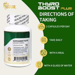 NatureMPIRE Thyro Boost Plus dispensing cap captures easy daily dose.