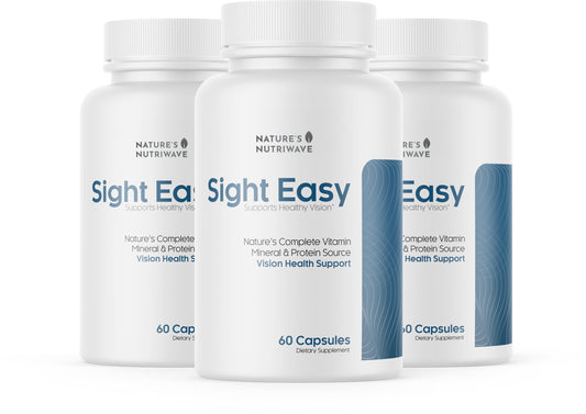 Nature’s NutriWave Sight Easy bottle front promotes convenient daily eye support.