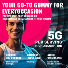 Nature's Aid Creatine Gummy lifestyle shot after training for convenient recovery support