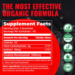 Natures Aid Creatine Gummy pour captures easy daily dosing on the go.