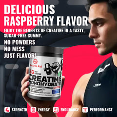 Nature’s Aid creatine gummy vegan and sugar-free for clean intake.