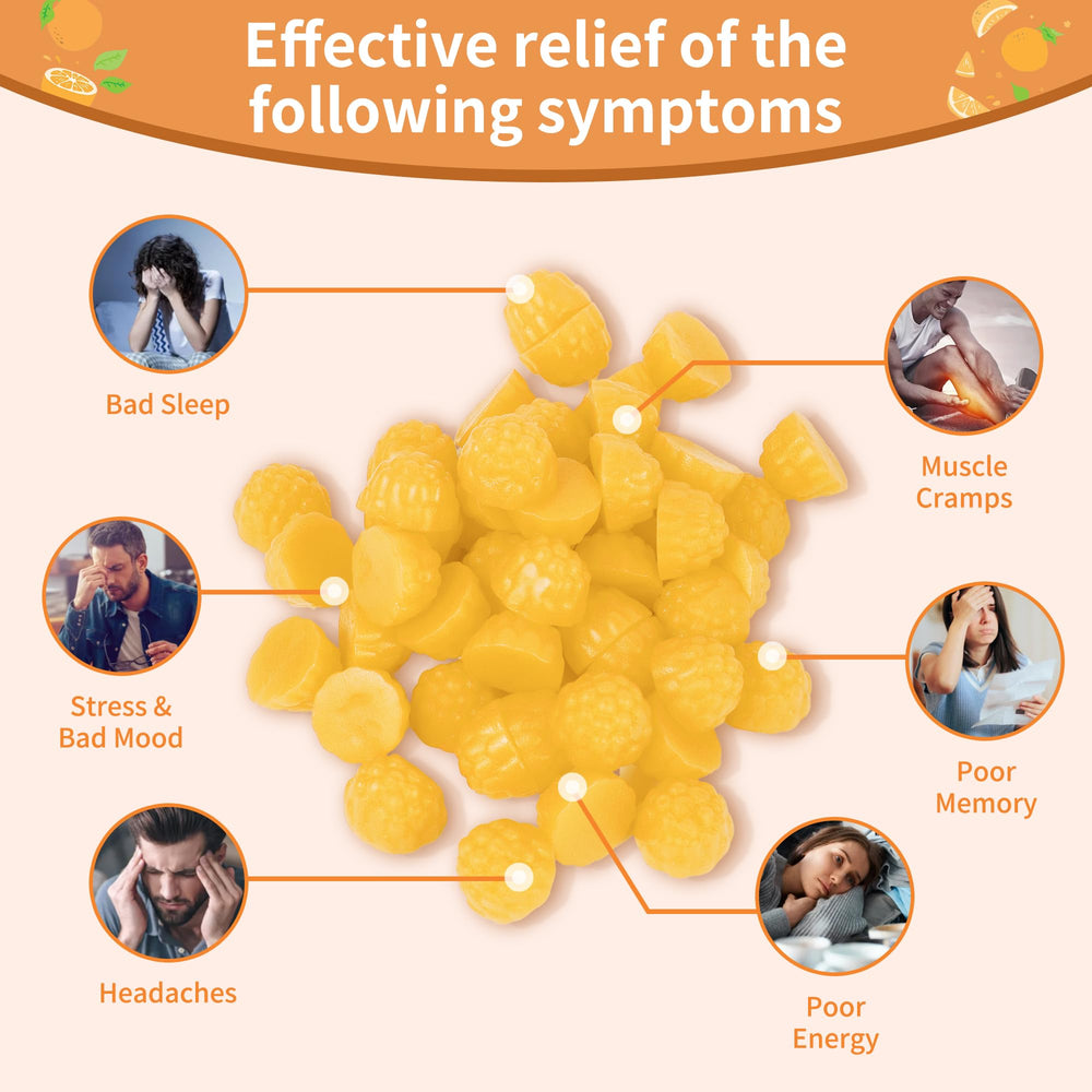 Natures Aid orange-flavored gummies full bottle showcases sugar-free, tasty supplement.
