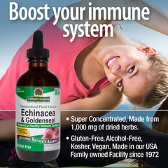 Nature's Answer alcohol-free formula emphasizes gentle, clean herbal delivery.