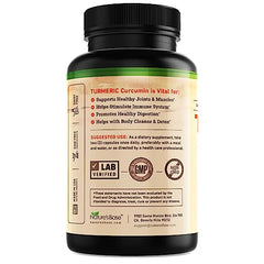Nature's Base turmeric-ginger capsules close-up highlighting capsule texture for easy intake.
