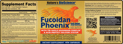 Nature's Bioscience Fucoidan Phoenix Advanced capsules close-up highlighting acid-resistant delivery