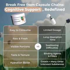 NATURES BLAST CogniCharge vegetarian, non-GMO, gluten-free, dairy-free formula.