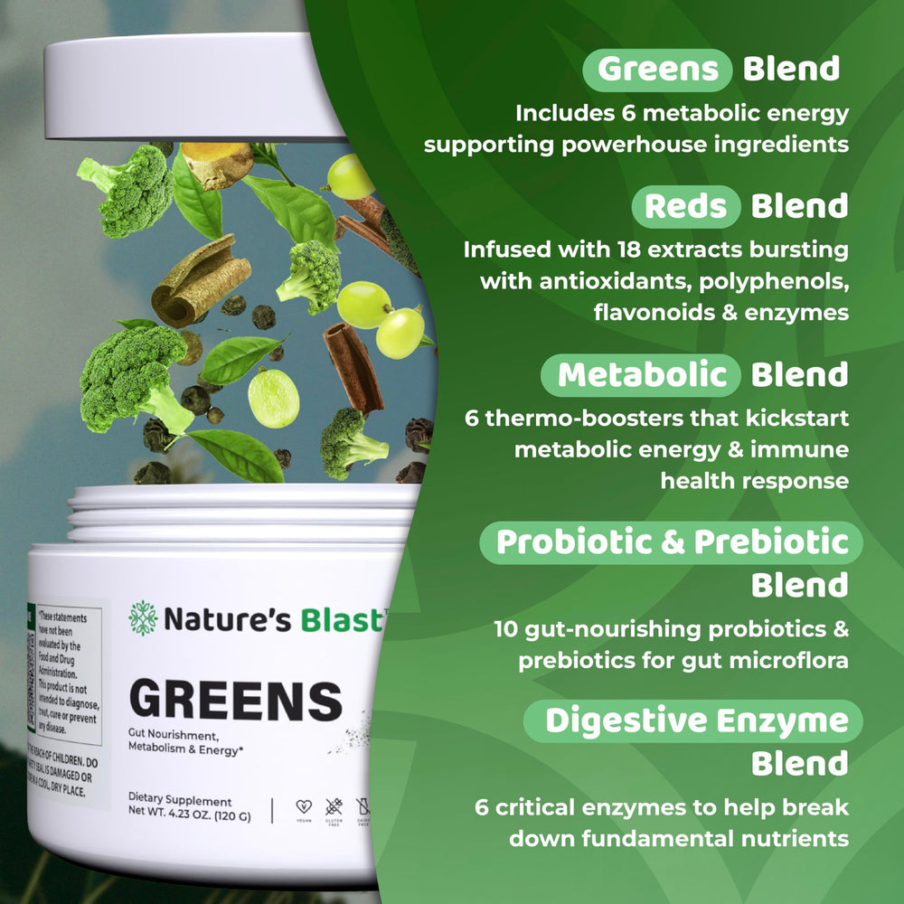 NATURES BLAST vegan and gluten-free badge