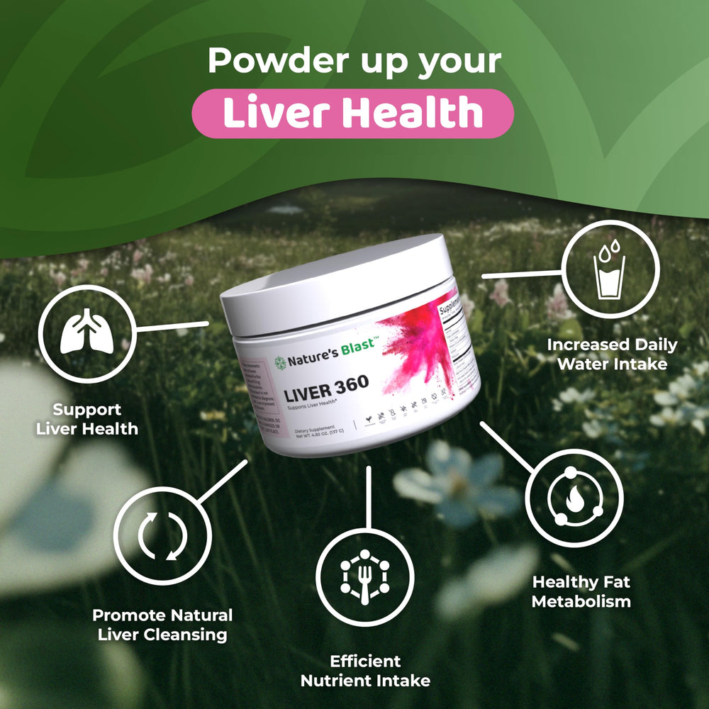 NATURES BLAST Liver 360 closeup-turmeric emphasizes golden color.