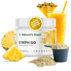 Nature's Blast Lymph Go bottle front view for daily lymph support