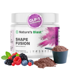 NATURES BLAST Shape Fusion bottle closeup for daily energy balance.