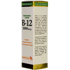 Nature's B-12 vegetarian-friendly formula in a clear bottle