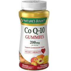 Nature's Bounty CoQ-10 Gummies with 200 mg and peach-mango flavor fit into daily wellness routine.