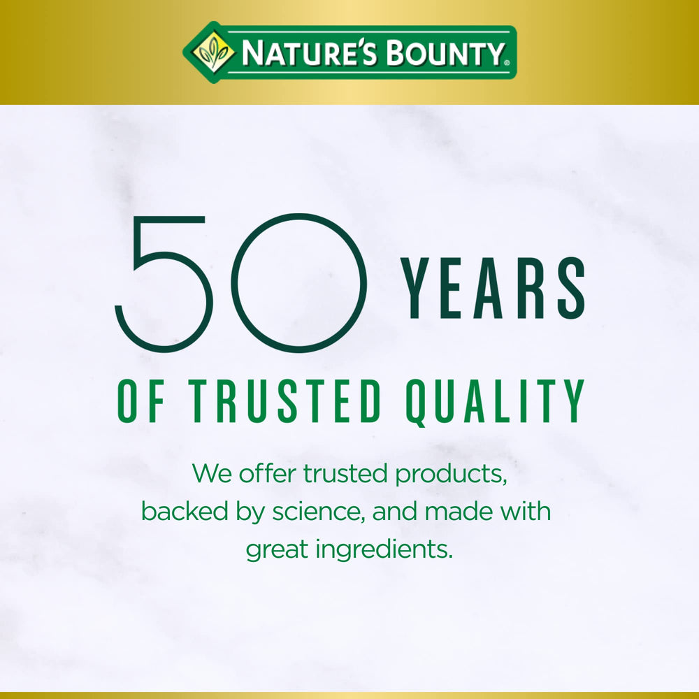 Twin-pack display of Nature's Bounty CoQ10 Plus L-Carnitine softgels emphasizing value and ongoing supplementation.