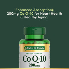 Nature's Bounty CoQ10 softgel capsules ready for daily use