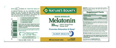 Nature's Bounty Melatonin cherry-flavored tablet enhances nighttime ritual and flavor.