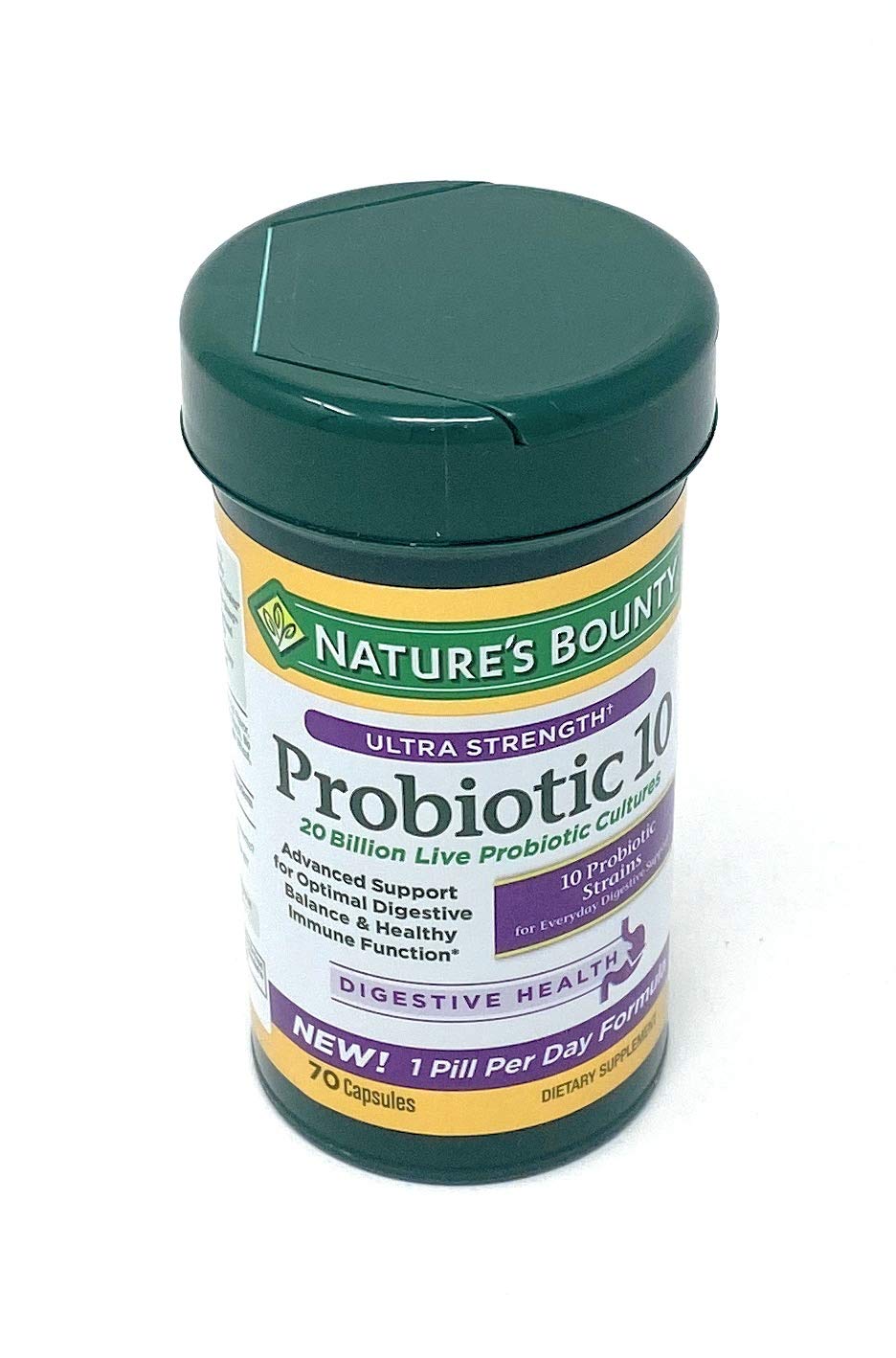 Nature's Bounty Ultra Strength Probiotic 10 capsule for daily digestive balance
