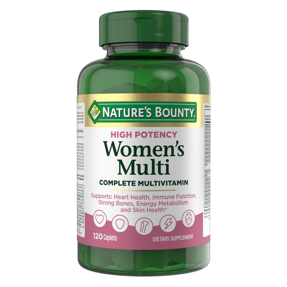 Nature's Bounty Women's Multivitamin bottle for daily wellness support.