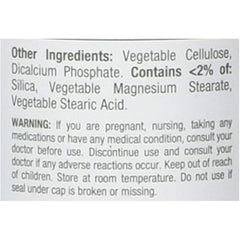 Nature's Bounty non-GMO gluten-free badge on zinc caplets packaging.