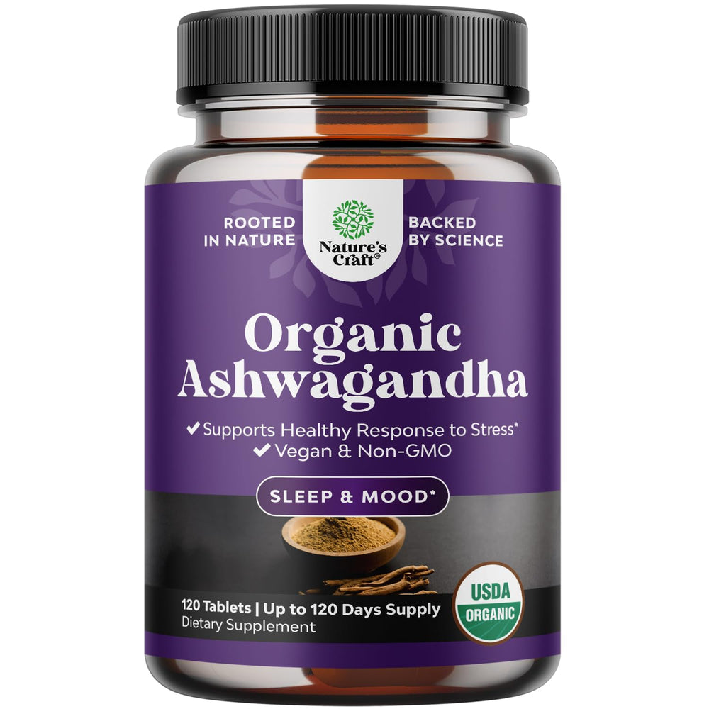 Natures Craft Ashwagandha full bottle supports daily mood balance.