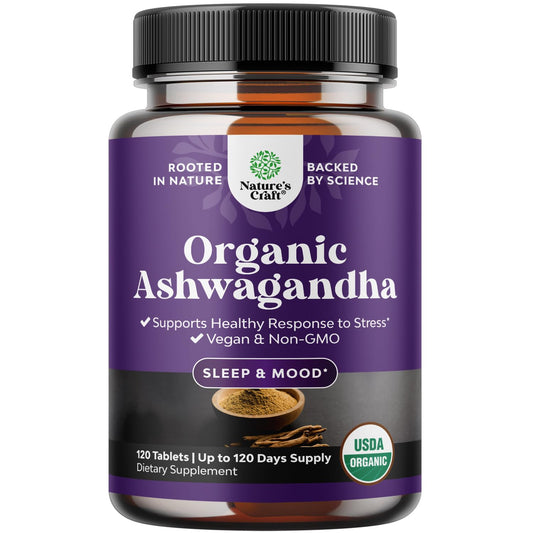 Natures Craft Ashwagandha full bottle supports daily mood balance.