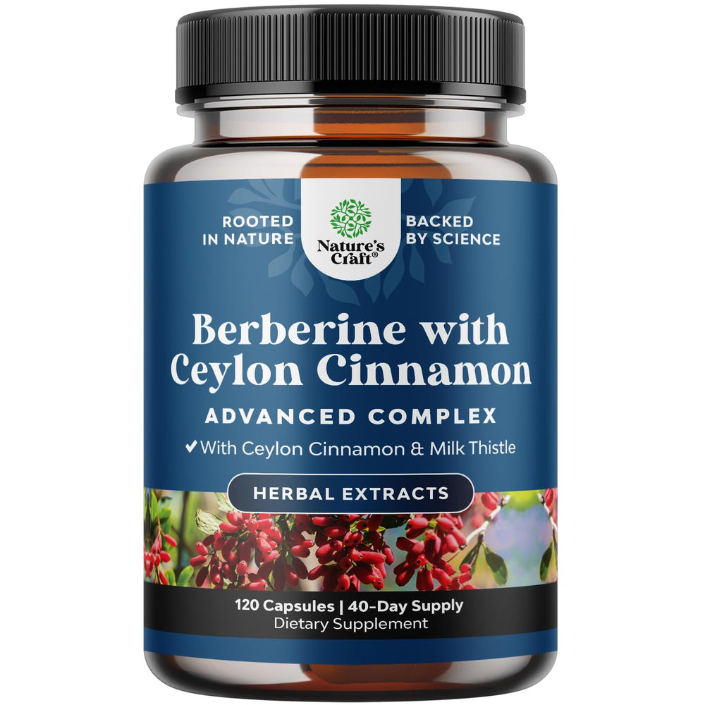 Natures Craft Balancing Berberine bottle pour may support healthy blood sugar levels.