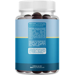 Natures Craft Calming Gummies bottle back label highlighting ingredients and dosage.