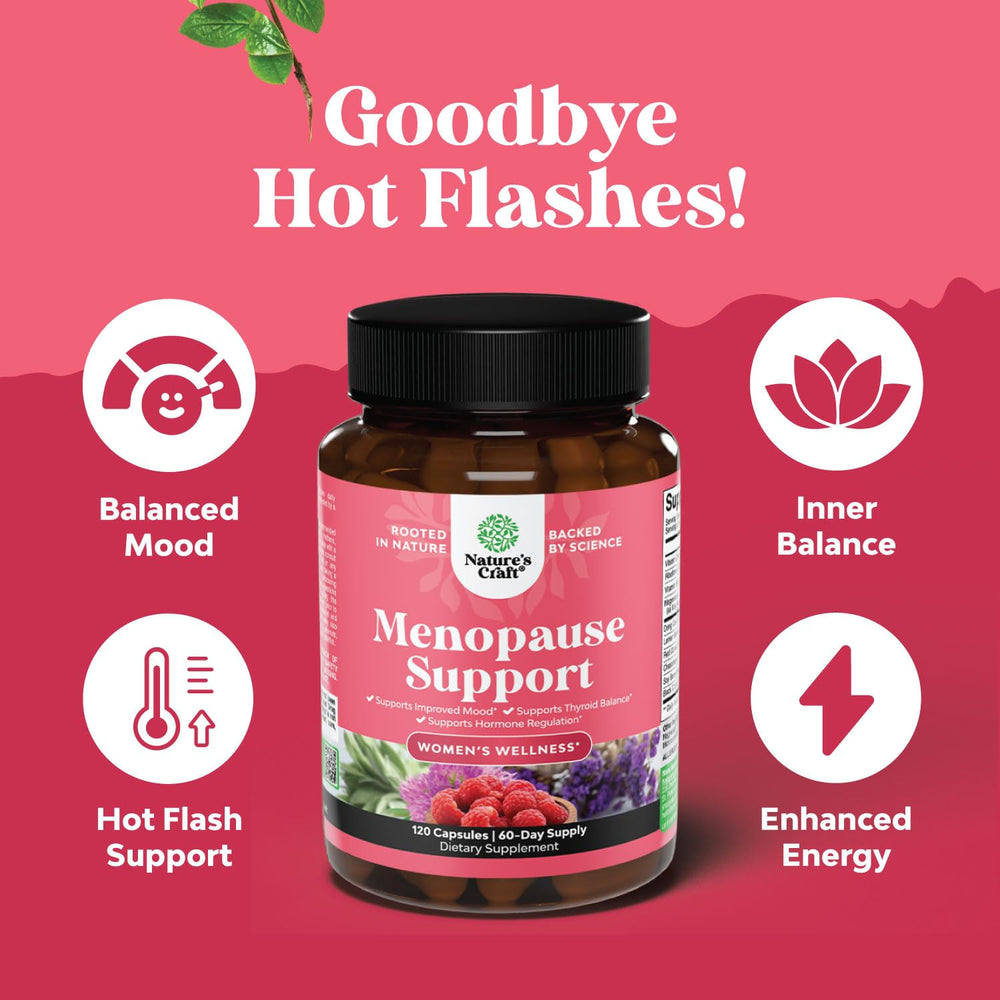 Natures Craft packaging box for complete herbal menopause supplement